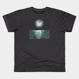 Moon at Night Kids T-Shirt